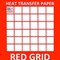 LIGHT FABRICS TRANSFER PAPER 10 Sheets PK LIGHT TRANSFER PAPER FOR INKJET PRINTING 8.5X11 Red Grid